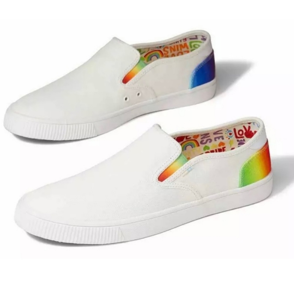 👣TOM'S🩵🇺🇲🌈 Baja Unity Rainbow Slip-ons footwear
